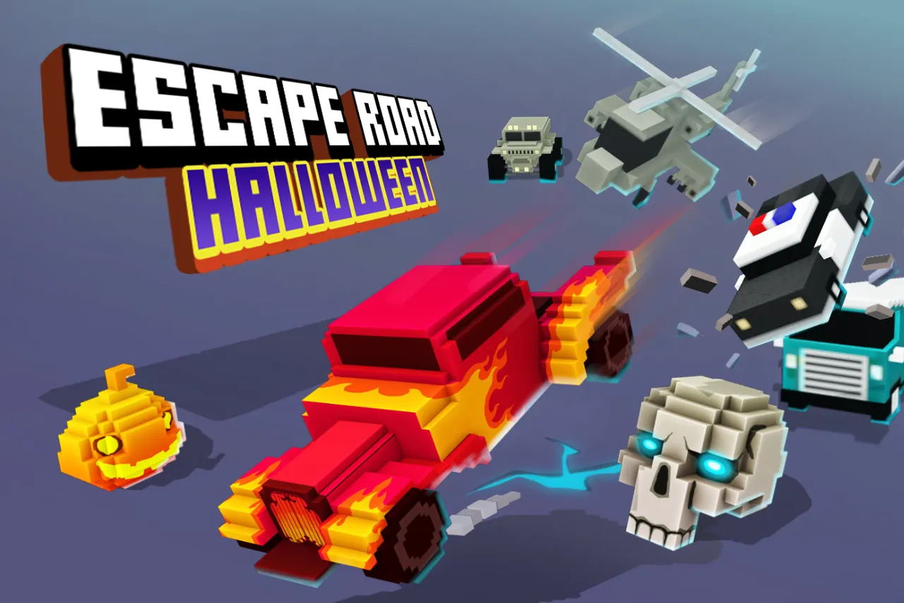 PLay Escape Road Halloween now!