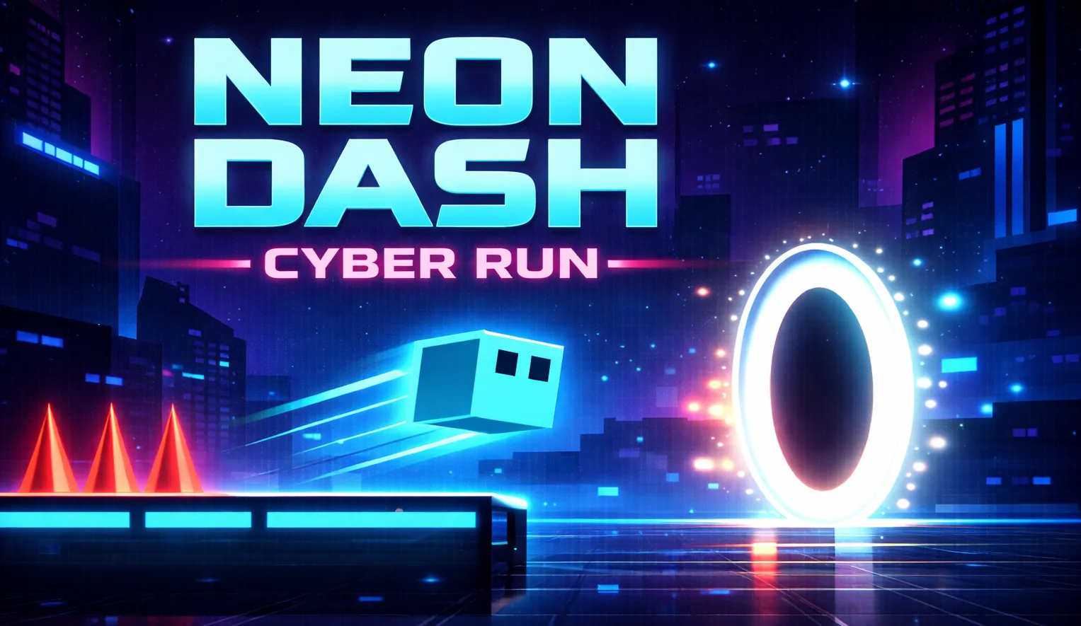 PLay Neon Dash: Cyber Run now!