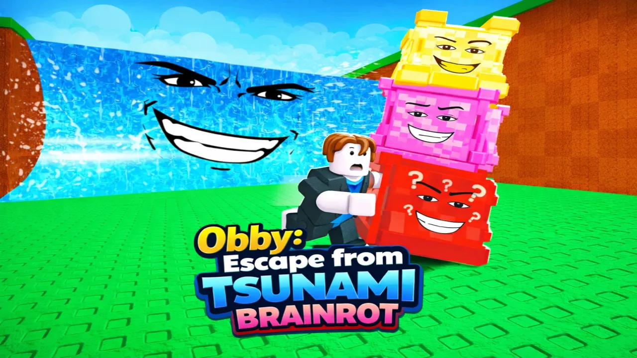 PLay Obby Escape from Tsunami Brainrot now!